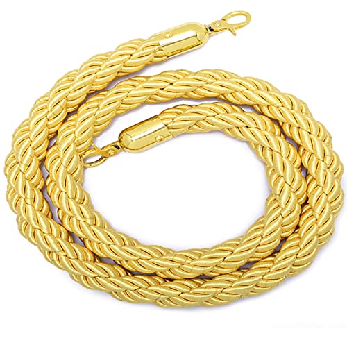 NZPOST Absperrseil zur Kontrolle von Menschenmengen, Seilabsperrungen, Absperrband, Seilabsperrband, graues Pfostenseil, silberfarben mit Haken, Seil von NZPOST
