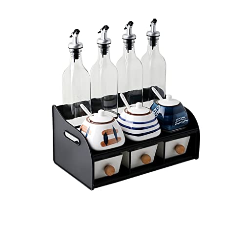 NZPOST Gewürzdosen Keramik Zuckerdose Set Restaurant Gewürzbehälter Gewürzbox Regal mit Deckel Staubdicht Porzellan Zuckerbogen NZPOST Gewürzdosen Keramik Zuckerdose Set Restaurant Gewürzbehälter Gewürzbox Regal mit Deckel Staubdicht Porzellan Zuckerbogen von NZPOST