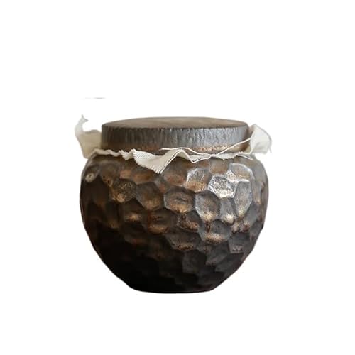 NZPOST Tee Vorratsglas Teedose Retro Vorratstank Keramik Luftdichtes Glas Teebox Bonbonglas Desktop-Organizer Lebensmittelbehälter De von NZPOST