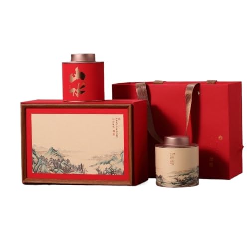 NZPOST Teedose Kanister Großbehälter für Tee Vorratsbehälter Weißblechdose Küche Gewürzdose Versiegelte Dose Retro Chinesisches Teeservice Doppeldose von NZPOST