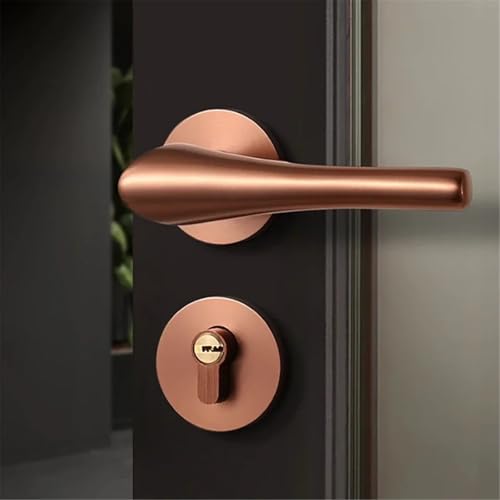 1 stücke Set Von Goldenen Stille Türschloss Set for Wohnzimmer Schlafzimmer Split Lock Türschloss Set Haushalts Schlösser hardware Zubehör(A_58MM) von NZTZEEBZ
