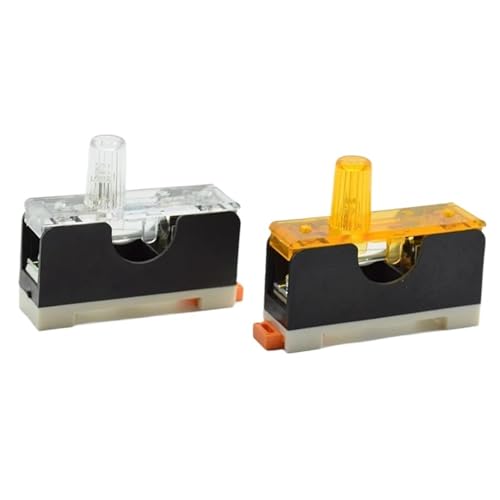 24V 220V Glas Sicherungshalter 10A Schwarz Versicherung Rohr Buchse Panel Mount Sicherungshalter FS-101 1Pcs(Yellow) von NZTZEEBZ