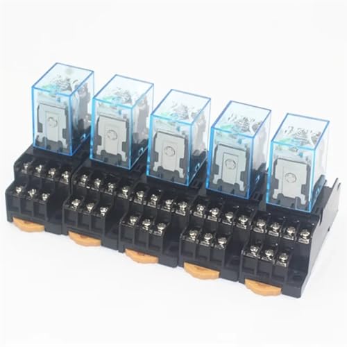 5 stücke MY4NJ Spule AC12V AC24V DC12V DC24V DC 36V AC110V AC220V HH54P 5A Miniatur Elektromagnetische Allgemeine Zweck relais Mit Basis(AC380V) von NZTZEEBZ