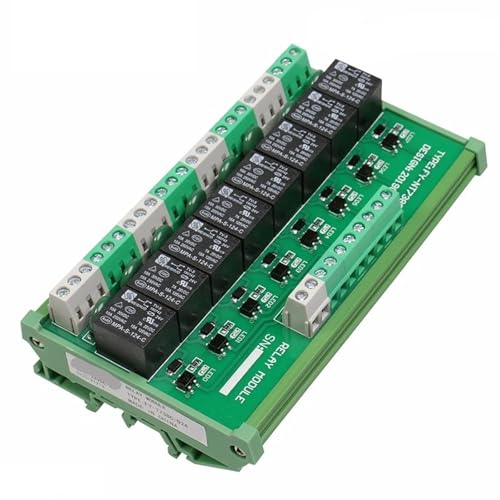 8-Kanal-Schnittstellen-Relaismodul 5 VDC 12 VAC DC 24 VAC DC DIN-Schienenplattenmontage for Automatisierungs-SPS-Platine 1 Stück(FY-T738-12VACDC) von NZTZEEBZ