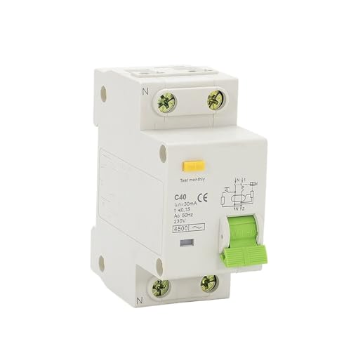 C40 RCBO 4.5KA 1P+N 16A 25A 32A 40A 63A 230V ~ 50Hz/60Hz Fehlerstromschutzschalter mit Überstrom- und Auslaufschutz 1St(40A) von NZTZEEBZ