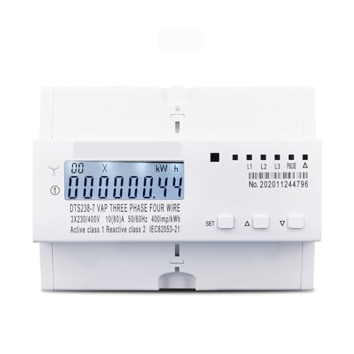 DTS238-VAP Dreiphasiger 380 V 80 A Din-Schienen-Energiezähler mit Über- und Unterspannung, Strombegrenzungsschutz, Monitor, Relaisschutz, 1 Stück von NZTZEEBZ