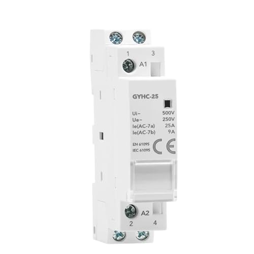 Din-Schiene Haushaltsschütz AC24V 48V 110V 220V 2P 25A 2NO 50/60Hz AC-Schütz 1St(2P 25A 2NO 220VAC) von NZTZEEBZ