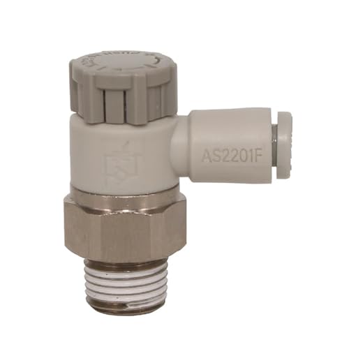Drehzahlregler mit One-Touch-Fitting Drosselventil Pneumatische Fitting AS1201 AS2201F 3201F 4 6 8 10mm Schlauch 10Pcs(AS1201F-M5-04A) von NZTZEEBZ