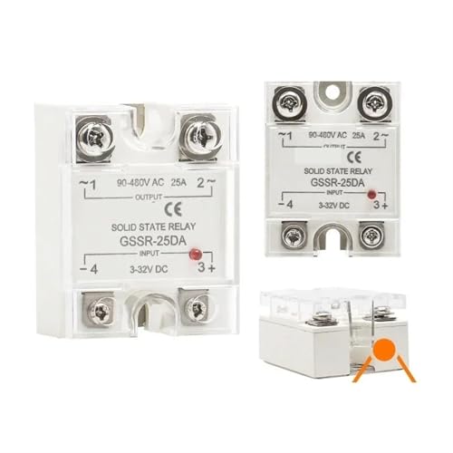 Einphasiges Halbleiterrelais SSR 10DA/25DA/40DA/60DA/80DA/100DA DC-Steuerung AC mit Kunststoffabdeckung 100A SSR 1St(GSSR-40DA) von NZTZEEBZ