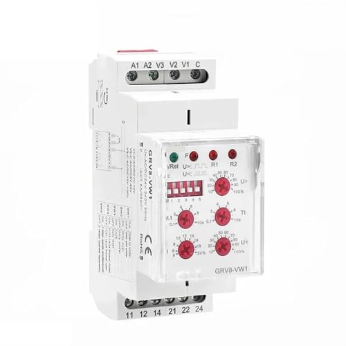 GRV8-VW Einphasiges Isolierspannungsüberwachungsrelais 5A 2SPDT mit Isolationsfunktion AC/DC1V~100V 15V~600V 1St(VW1 AC DC1V-100V) von NZTZEEBZ