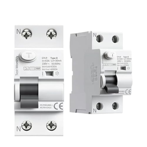 GYL9B Fehlerstromschutzschalter B Typ Fehlerstromschutzschalter DC 2P 4P 40A 63Amp 30mA 100mA 300mA Typ B 6KA 1St(4P 63A 300mA) von NZTZEEBZ
