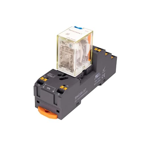 Kleines Leistungs-Zwischenrelais RKF2C Set 12A 8 Fuß Kleine Größe Große Last Zwei-Wege-LED mit Inching und Selbsthemmung 1St(2CO024LT SKC08 ST) von NZTZEEBZ