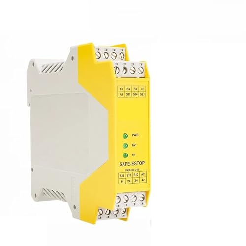 SAFE-ESTOP DC24V Gitter-Sicherheitsrelais Not-Aus-Überwachung bis zur Stufe SIL3 Sicherheits-Lichtvorhangschutz 22,5 mm 1 Stück SAFE-ESTOP DC24V Gitter-Sicherheitsrelais Not-Aus-Überwachung bis zur Stufe SIL3 Sicherheits-Lichtvorhangschutz 22,5 mm 1 Stück von NZTZEEBZ