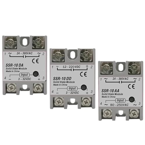 SSR-25DA SSR-40DA SSR-25AA SSR-40AA SSR-40DD SSR 10A 25A 40A DD DA AA Solid State Relais Modul for PID Temperatur Control 1Pcs(AA,SSR-40A) von NZTZEEBZ