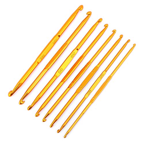 Aluminiumoxid Stricknadel Double End Gold Häkelnadel Set Kit Weave Crocheting Aluminiumoxid Stricknadel Double End Gold Häkelnadel Set Kit Weave Crocheting von NZVCQVPU