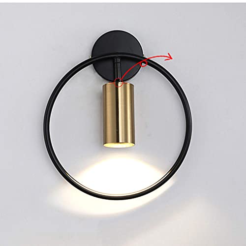 Moderne LED -Wandleuchte Leuchte für Schlafzimmer Loft Veranda Gang verstellbarer Winkel Metallwandlampe mit Glühbirnenschwarz und Gold 38 cm weißes Licht Moderne LED -Wandleuchte Leuchte für Schlafzimmer Loft Veranda Gang verstellbarer Winkel Metallwandlampe mit Glühbirnenschwarz und Gold 38 cm weißes Licht von NZVCQVPU