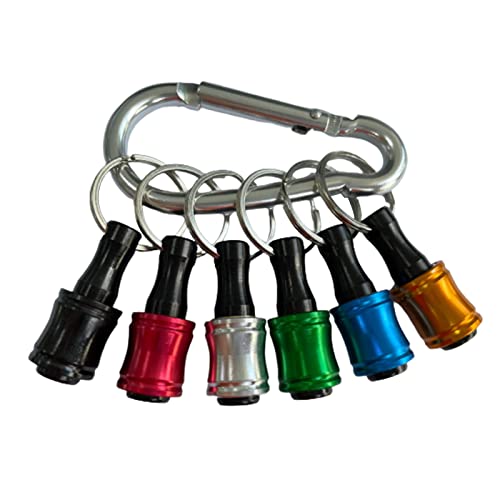 NZVCQVPU 6 PCs/Set Keychain-Erweiterung 1/4 Zoll Sechskant Shank Keychain Aluminiumlegierung Schnellwechsel-Umrechnungsstange von NZVCQVPU