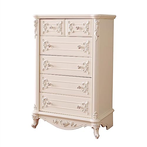 NZVCQVPU European 6-Drawer Chest of Drawers - White Tall Dresser Cabinet for Living Room & Bedroom Storage Stylish Modern Design Large Capacity Bedside Furniture NZVCQVPU European 6-Drawer Chest of Drawers - White Tall Dresser Cabinet for Living Room & Bedroom Storage Stylish Modern Design Large Capacity Bedside Furniture von NZVCQVPU
