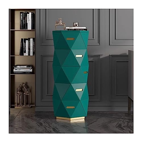 NZVCQVPU Luxury 5-Drawer Chest of Drawers - Elegant Wooden Storage Cabinet for Bedroom & Living Room - Stylish Decorative Chest in White Finish von NZVCQVPU