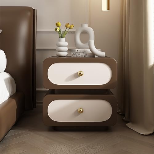 NZVCQVPU Modern Minimalist Solid Wood Bedside Table with Storage Drawers - White Bedroom Nightstand Wooden Side Table Stylish Bedroom Chest Functional Storage Cabinet NZVCQVPU Modern Minimalist Solid Wood Bedside Table with Storage Drawers - White Bedroom Nightstand Wooden Side Table Stylish Bedroom Chest Functional Storage Cabinet von NZVCQVPU
