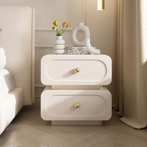 NZVCQVPU Modern Minimalist Solid Wood Bedside Table with Storage Drawers White Chest of Drawers Stylish Wooden Nightstand Versatile Side Table for Bedroom Storage NZVCQVPU Modern Minimalist Solid Wood Bedside Table with Storage Drawers White Chest of Drawers Stylish Wooden Nightstand Versatile Side Table for Bedroom Storage von NZVCQVPU