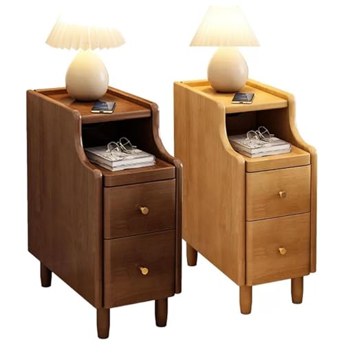 NZVCQVPU Narrow Tall Nightstand with Drawers - Slim Bedside Table for Bedroom 30cm Wooden End Table - Stylish Space-Saving Design in Two Color Options NZVCQVPU Narrow Tall Nightstand with Drawers - Slim Bedside Table for Bedroom 30cm Wooden End Table - Stylish Space-Saving Design in Two Color Options von NZVCQVPU