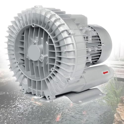 Industrielles Regeneratives Gebläse, 220 V, 50 Hz, Hochdruck-Wirbelventilatorbelüfter, Seitenkanal-Wirbelgebläse, for Die Abwasserbelüftung Von Aquarienfischteichen(180W) von NZVZGKTNTW