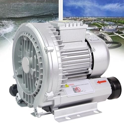 Leistungsstarkes Regeneratives Gebläse Mit 50 Hz, Hochdruck-Wirbelringgebläse Aus Aluminium, Einphasiges Seitenkanalgebläse for Die Abwasserbelüftung Von Aquarienfischteichen(250W/0.34HP) von NZVZGKTNTW