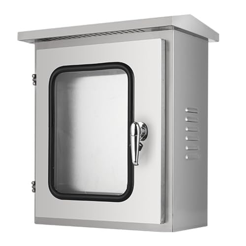 NZVZGKTNTW Edelstahl-Schaltkasten, Abschließbares Schaltgehäuse Mit Scharnier, Wasser- Und Staubdichter Anschlusskasten, Projektkasten for Kommunikationsboxen Im Innen- Und Außenbereich(50x30x60cm) von NZVZGKTNTW