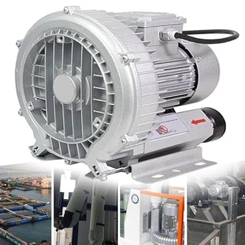 Regeneratives Gebläse, Einphasiger Gasringkompressor, Gasringturbine, Seitenkanalverdichter, Kommerzielle Luftpumpe, Aquarium, Elektrische Luftpumpe(1100w/1.48hp) von NZVZGKTNTW