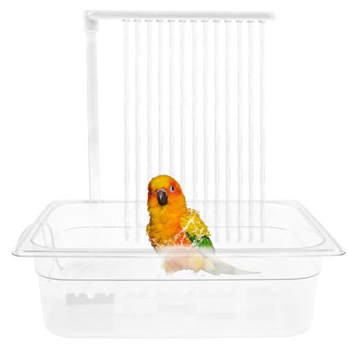 NZWBSHSSP Papageienbadewanne Vogel Automatische Badewanne Dusche mit 180 ° Umlauf Wasserhahn enthält USB und Netzstecker für mittelgroße Vögel African Grey Conure Sittich Nymphensittiche NZWBSHSSP Papageienbadewanne Vogel Automatische Badewanne Dusche mit 180 ° Umlauf Wasserhahn enthält USB und Netzstecker für mittelgroße Vögel African Grey Conure Sittich Nymphensittiche von NZWBSHSSP