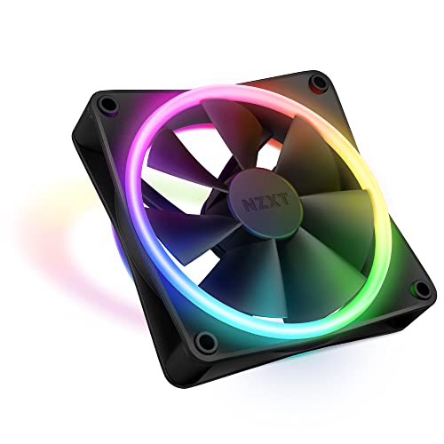 NZXT F120 RGB Duo – 120 mm doppelseitiger RGB-Lüfter – 20 individuell adressierbare LEDs – ausgewogener Luftstrom und statischer Druck – flüssigkeitsdynamisches Lager – PWM-Steuerung – NZXT F120 RGB Duo – 120 mm doppelseitiger RGB-Lüfter – 20 individuell adressierbare LEDs – ausgewogener Luftstrom und statischer Druck – flüssigkeitsdynamisches Lager – PWM-Steuerung – von NZXT