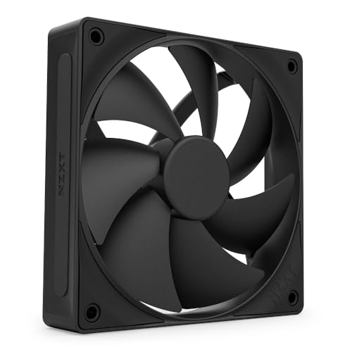 NZXT F120P | 120 mm Gehäusekühler mit statischem Druck | Ideal für Radiatoren und Kühlkörper | Hoher statischer Druck | Hinten abgeschrägter Einlass | Hydrodynamische Gleitlager | PWM | Schwarz von NZXT
