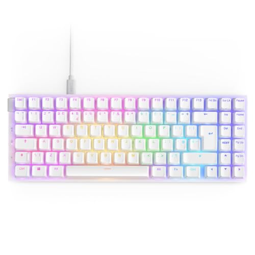 NZXT Function 2 MiniTKL - 2024 Optische Tenkeyless Gamingtastatur | RGB beleuchtet | 8K-Abfragerate | Lineare Opt. Switches | Einstellbare Auslösung | Hot-Swap | Gaming Keyboard | Weiß UK (QWERTY) von NZXT