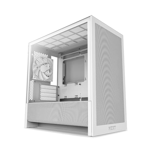 NZXT H3 Flow – Micro-ATX PC-Gehäuse – Optimierter Luftstrom – Inklusive 1 x 120mm Lüfter hinten – Unterstützt Full-Size-GPUs – Passend für 280mm Front, 240mm Top Radiator – Weiß NZXT H3 Flow – Micro-ATX PC-Gehäuse – Optimierter Luftstrom – Inklusive 1 x 120mm Lüfter hinten – Unterstützt Full-Size-GPUs – Passend für 280mm Front, 240mm Top Radiator – Weiß von NZXT