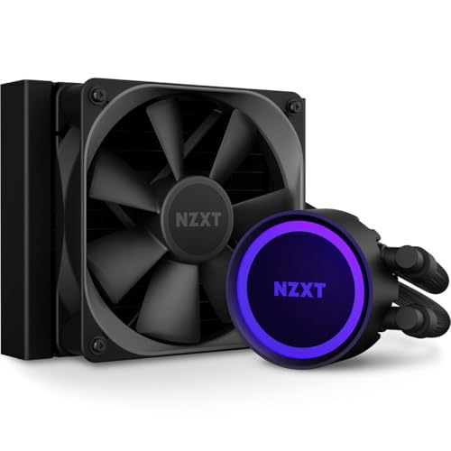 NZXT Kraken 120 - RL-KR120-B1 - AIO RGB-CPU-Flüssigkeitskühler - leise und effektiv - leiser Betrieb - Ring RGB LEDs - AER P 120mm Kühlerlüfter (im Lieferumfang enthalten) von NZXT