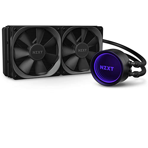 NZXT Kraken X53 240 mm - RL-KRX53-01 - AIO RGB CPU Wasserkühlung - Rotierbares RGB Infinity-Spiegeldesign - Steuerbar über CAM - High Performance Pumpe - Aer P 120 mm Lüfter (2 enthalten) von NZXT