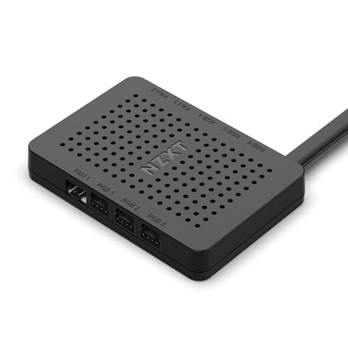 NZXT RGB & Fan Controller - AC-CRFR0-B1-6 RGB-Beleuchtungskanäle - 3 Lüfterkanäle - Anpassung der RGB-Beleuchtung - Schwarz von NZXT