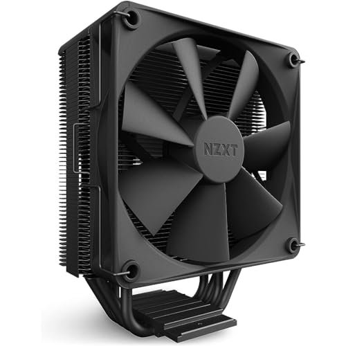 Nzxt T120 Air Cooler - RC-TN120-B1 - CPU Luftkühler - 120mm PWM Lüfter - Direktkontakt Technologie- 4 Kupfer-Heatpipes - Optional 2 möglich - passend für Intel und AMD Sockel - Schwarz von NZXT