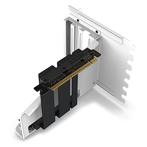 Nzxt Vertical GPU Mounting Kit-AB-RH175-W1-175 mm PCIe 4.0x16 Riser-Kabel – GPU-Halterung Robuste Stahlhalterung, Schwarz/Weiß von NZXT