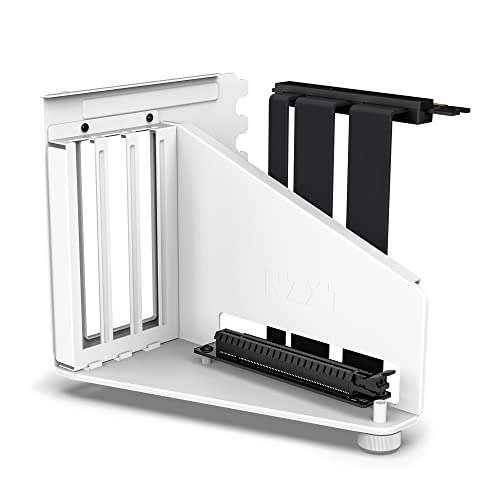 Nzxt Vertikales GPU-Montage-Kit – AB-RH175-W1-175 mm PCIe 4.0x16 Riser-Kabel – GPU-Halterung – stabile Stahlhalterung – Weiß von NZXT