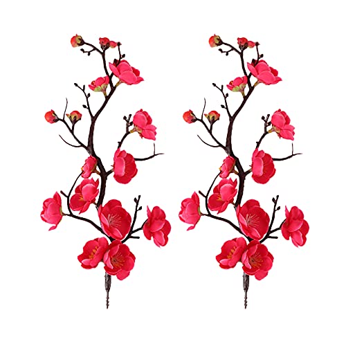 NZXVSE Künstliche Pflaumenblüte, 28 cm, künstliche Blumen, künstliche Pflaumenzweige, Seide, Simulation, chinesischer Stil, Wohnzimmer-Layout, Großhandel-Themen-Dekorationen von NZXVSE