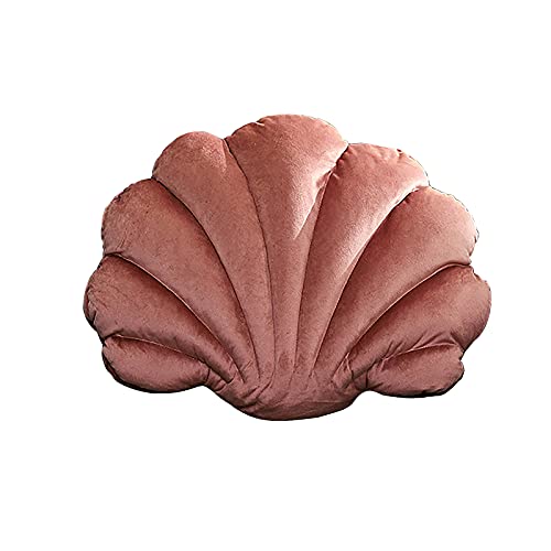 NZXVSE Stoff-Muschelkissen, 28 x 38 cm, Muschelform, Plüschkissen, Meer, Ozean, Muschel, für dekoratives Kissen, Bett, Couch, Sofa (rosa) von NZXVSE