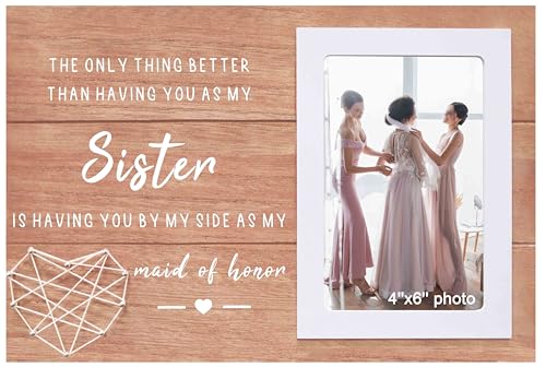 The Only Thing Better Than Having You As My Sister – Fotorahmen Geschenk – Brautjungfergeschenk von Braut – Junggesellinnenabschied Geschenk für Trauzeugin – Hochzeitsgeschenke für Ihre Besties The Only Thing Better Than Having You As My Sister – Fotorahmen Geschenk – Brautjungfergeschenk von Braut – Junggesellinnenabschied Geschenk für Trauzeugin – Hochzeitsgeschenke für Ihre Besties von NZY