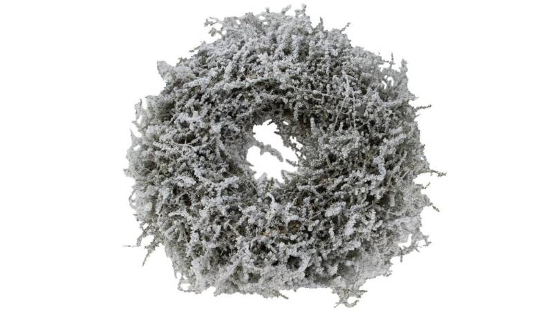 NaDeco Bastelnaturmaterial Asparagus Kranz Weiß beflockt (Snow), im Durchmesser mit 60 cm von NaDeco
