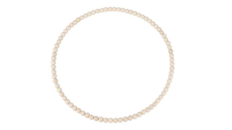 NaDeco Dekoobjekt Deko-Metallring mit Perlen Ø 35 cm Holzperlenring NaDeco Dekoobjekt Deko-Metallring mit Perlen Ø 35 cm Holzperlenring von NaDeco