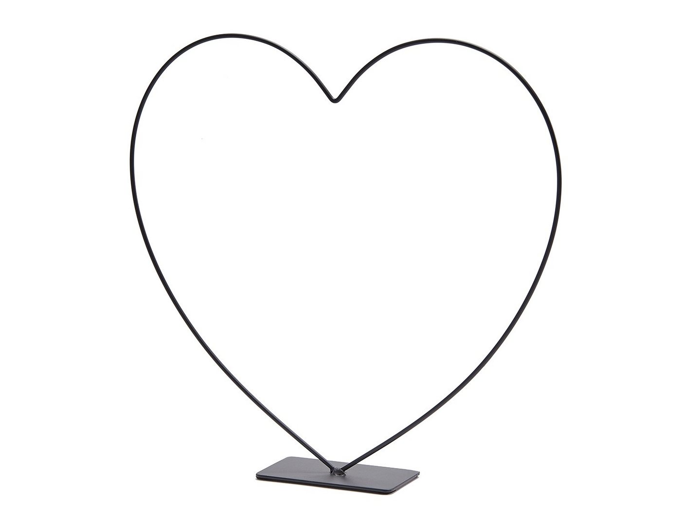 NaDeco Dekoobjekt Metallherz Schwarz stehend, 58 cm Metallring von NaDeco