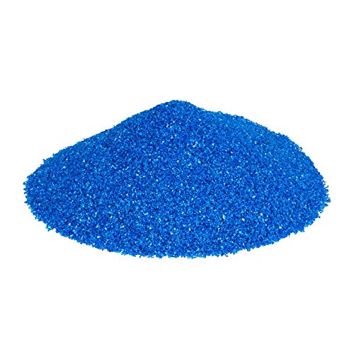 NaDeco Dekosand Brilliant blau 0.1-0.5mm 1kg Blauer Farbsand Blauer Zierkies Dekokies blau Quarzsand blau Blauer Streusand Farbiger Deko Sand von NaDeco