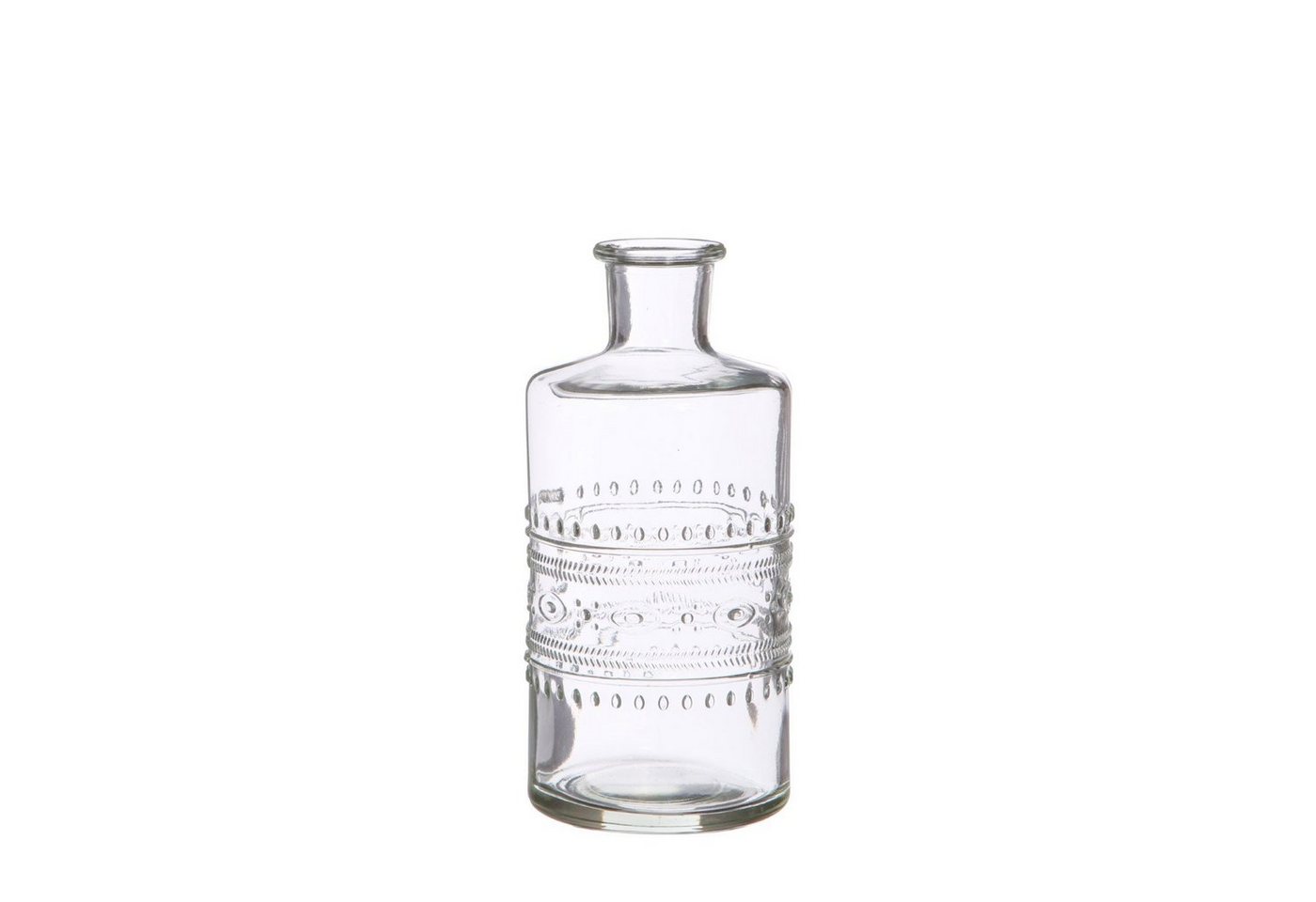 NaDeco Dekovase Glas Flasche Porto in Glasklar h. 14,5 cm Ø 7,5 cm von NaDeco