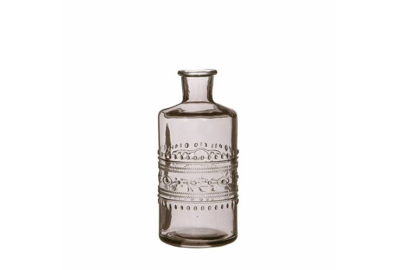 NaDeco Dekovase Glas Flasche Porto in Grau h. 15,8 cm Ø 7,5 cm von NaDeco